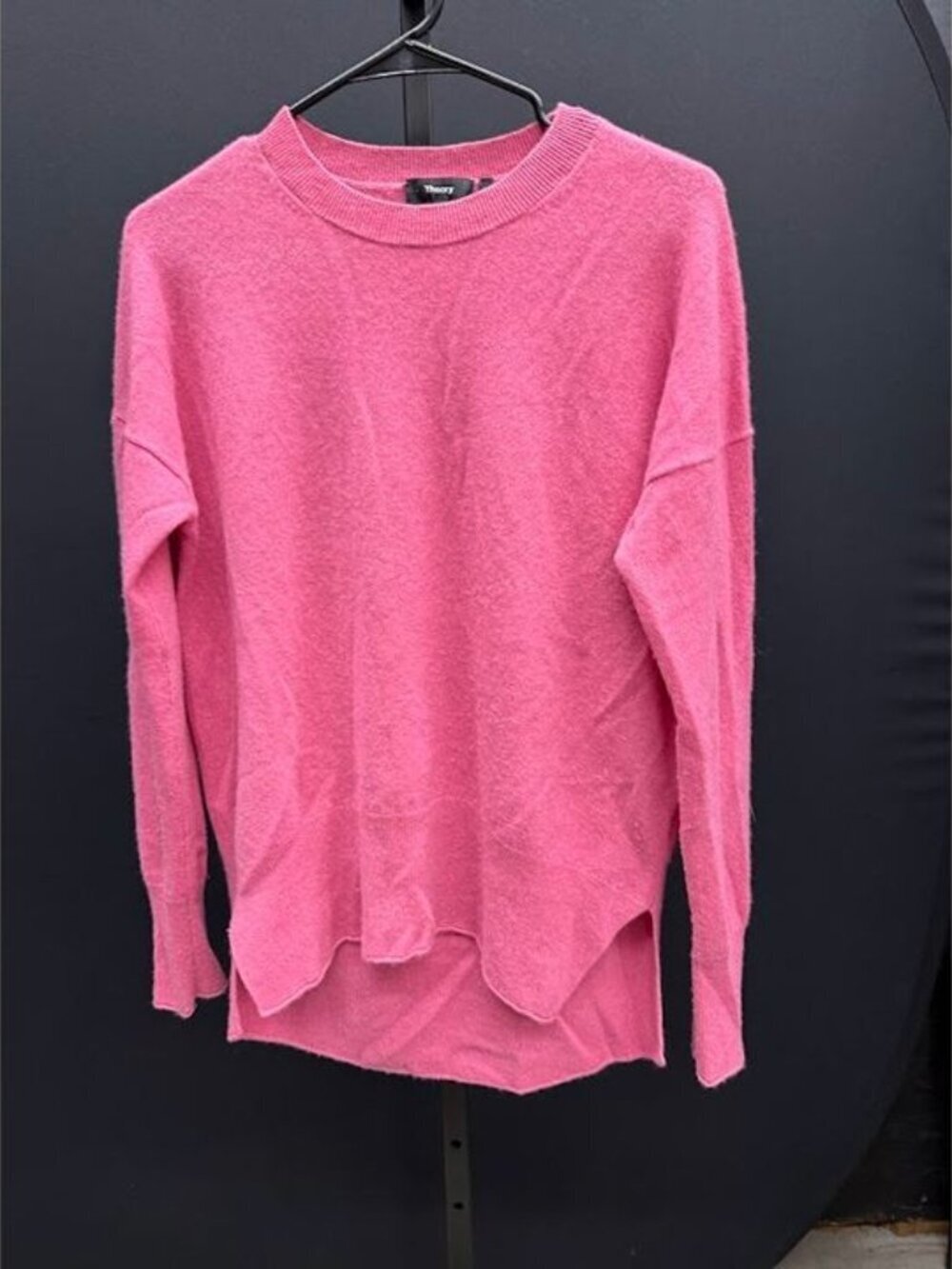 Theory Pink Cashmere Crewneck Sweater